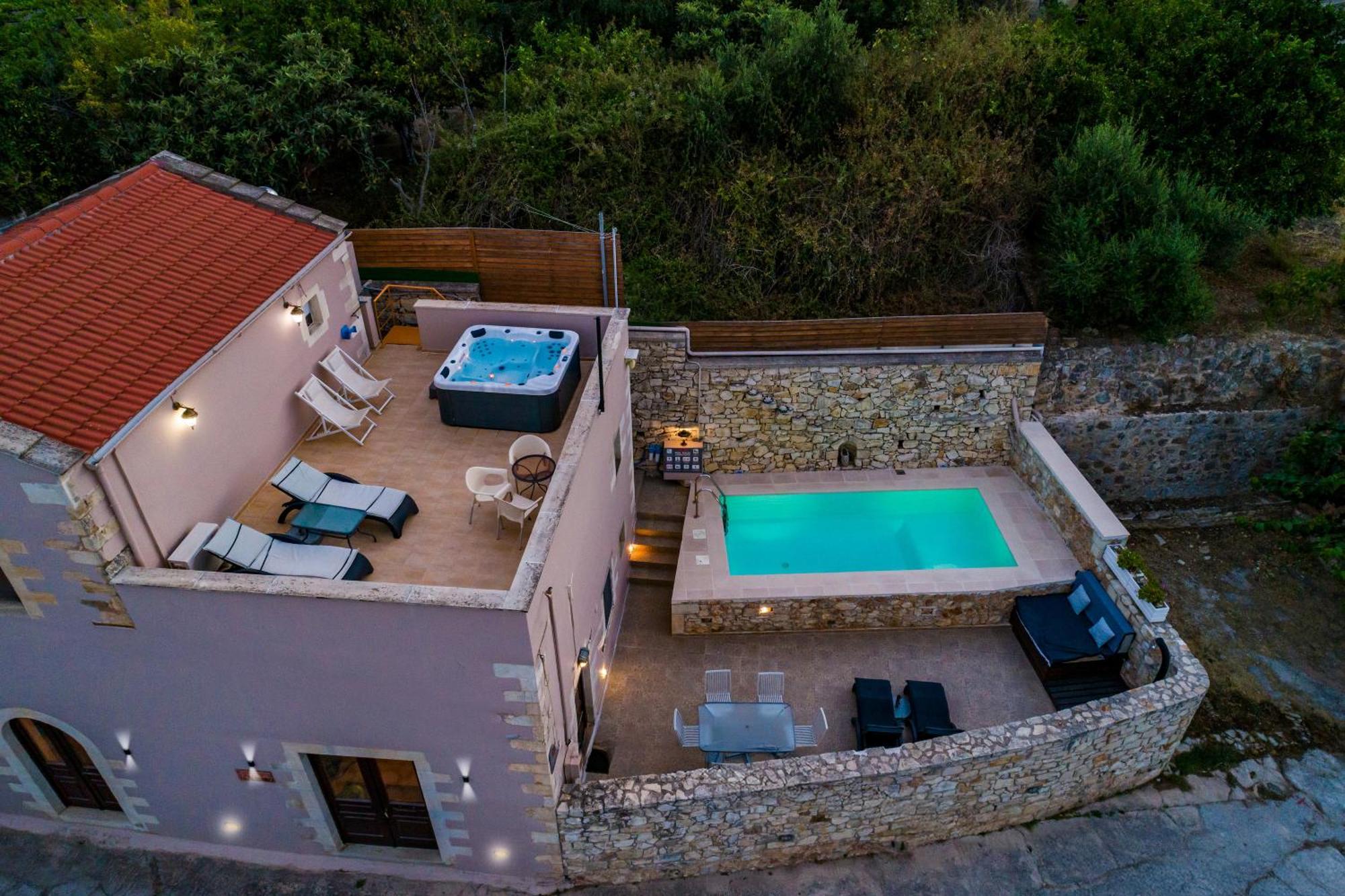 Olga'S Filoxenia - Villa Aladanos-Private Pool And Heated Jacuzzi Makhairoí Exterior foto