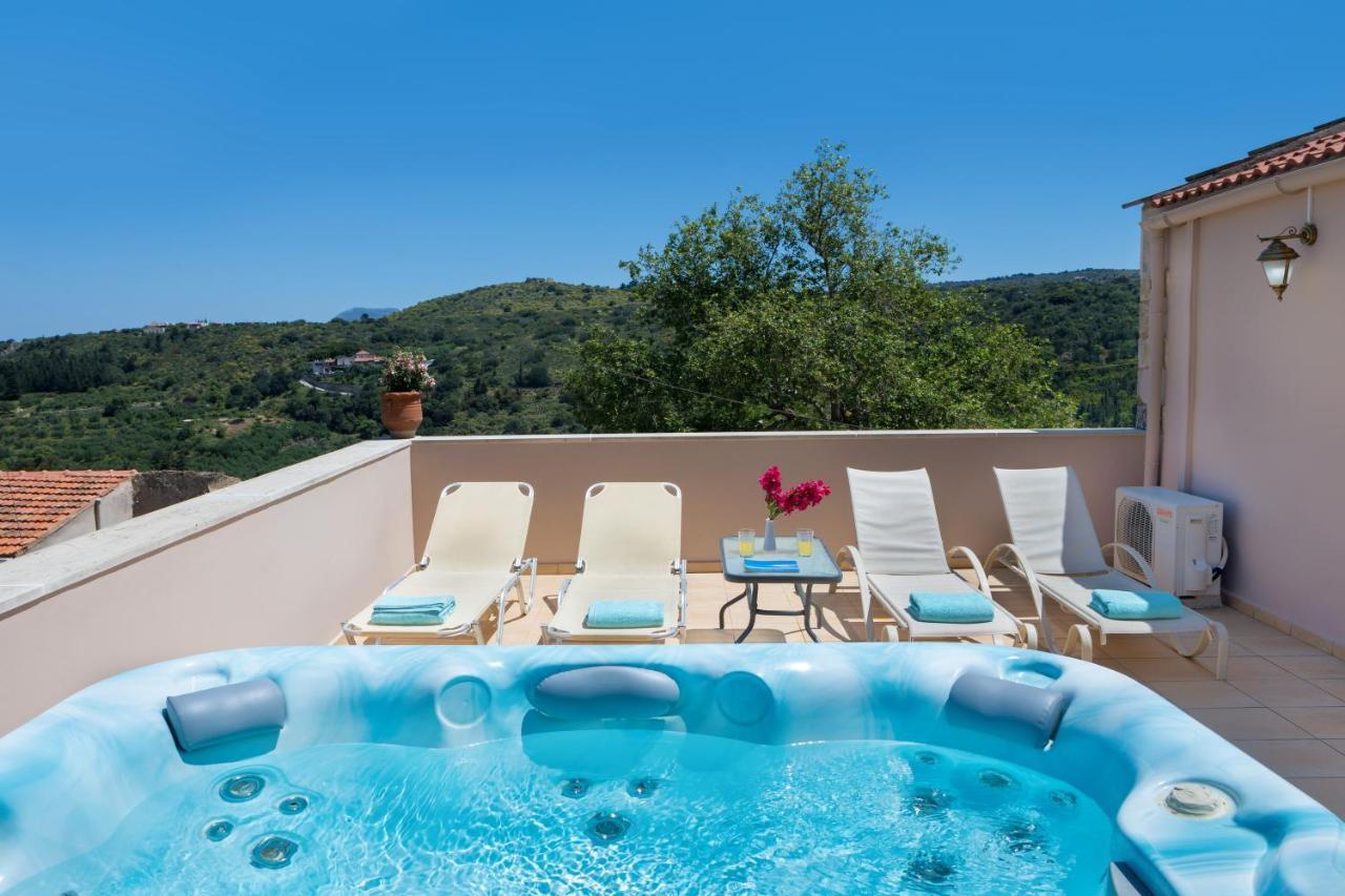 Olga'S Filoxenia - Villa Aladanos-Private Pool And Heated Jacuzzi Makhairoí Exterior foto